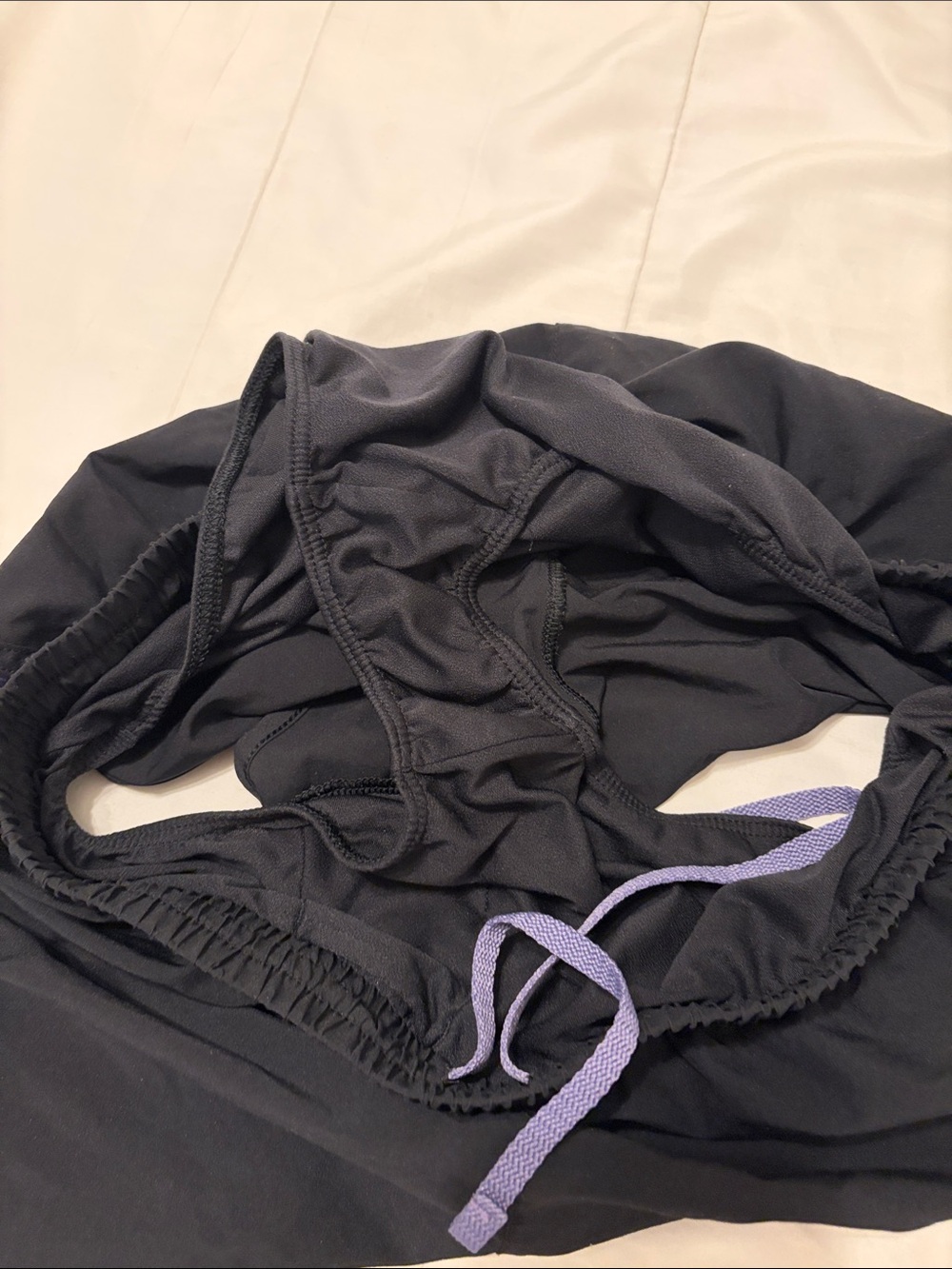 Under Armour Women’s Black Athletic Shorts with Lavender Accents - Picture 4 of 5